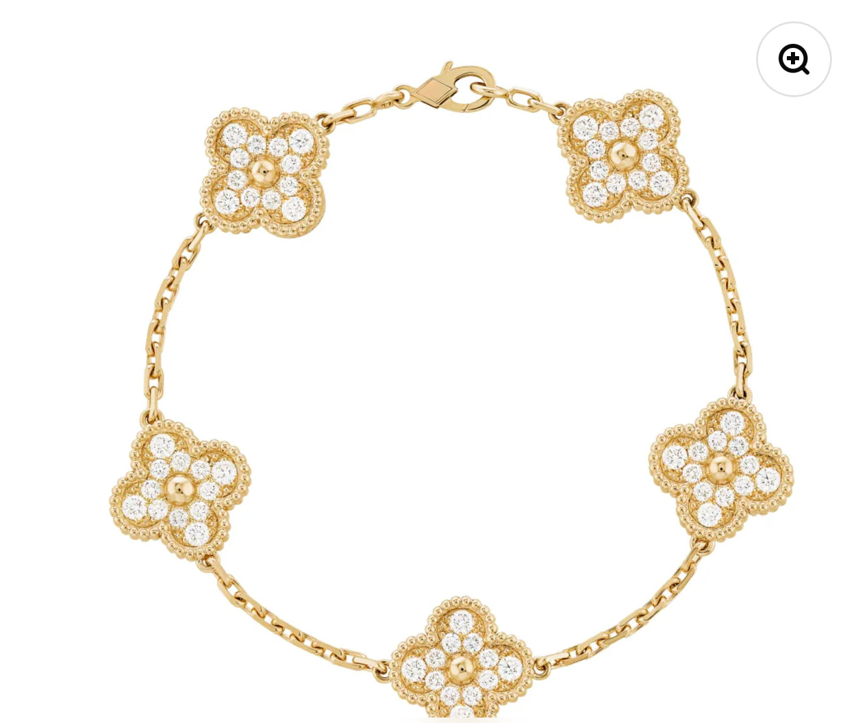 Ella Gold Clover Bracelet,18k Gold Plated