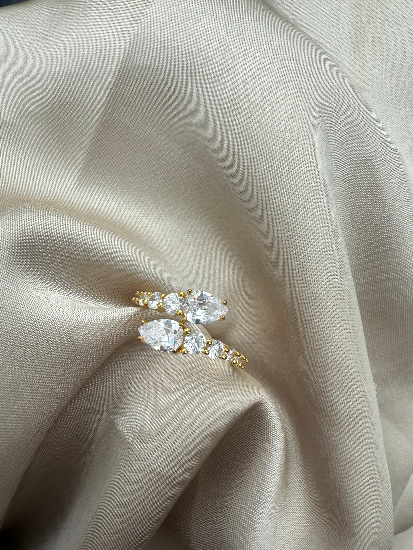 Ella Snake Ring, 925 sterling silver, 18k gold plated