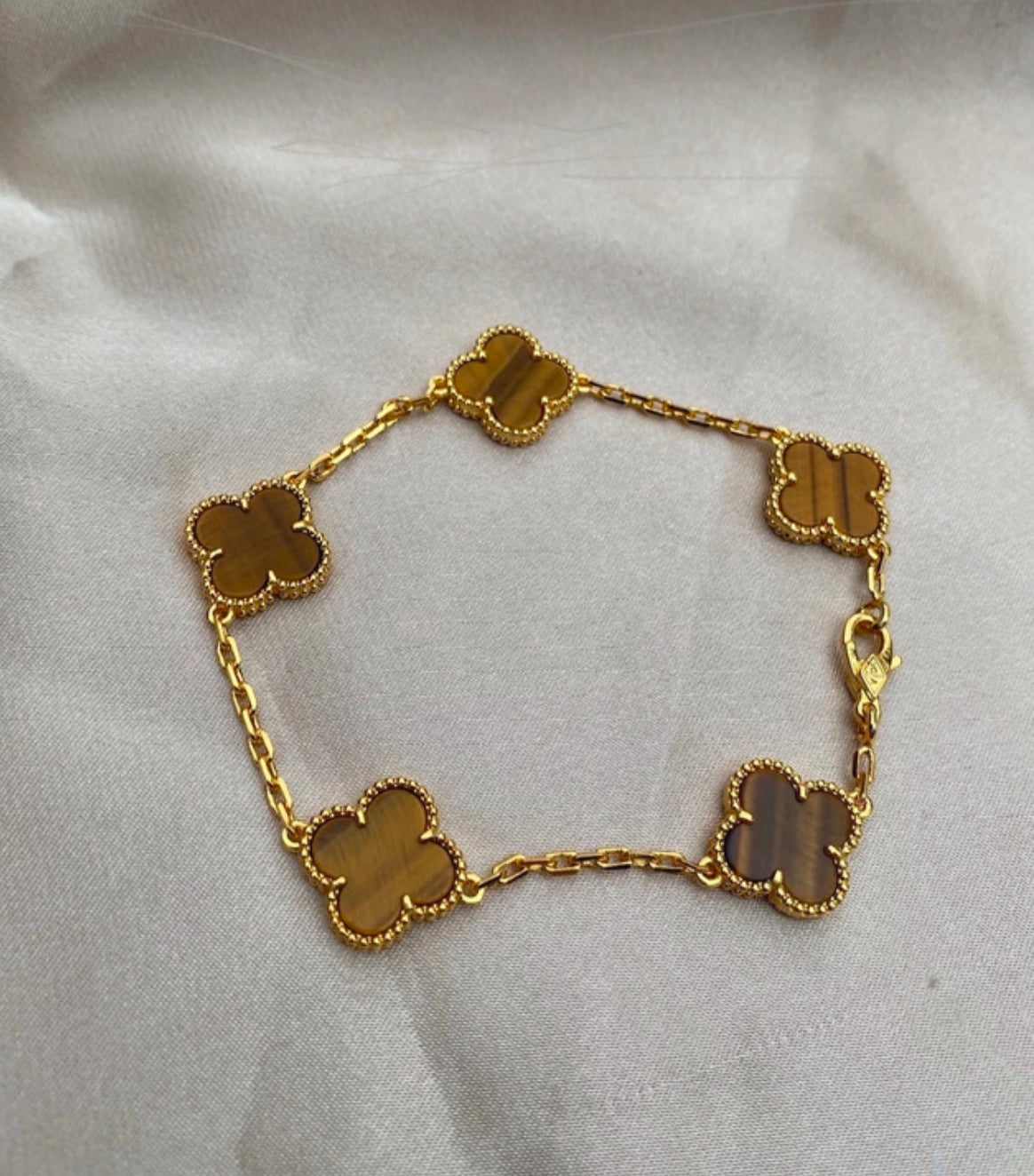 Ella Gold Clover Bracelet,18k Gold Plated