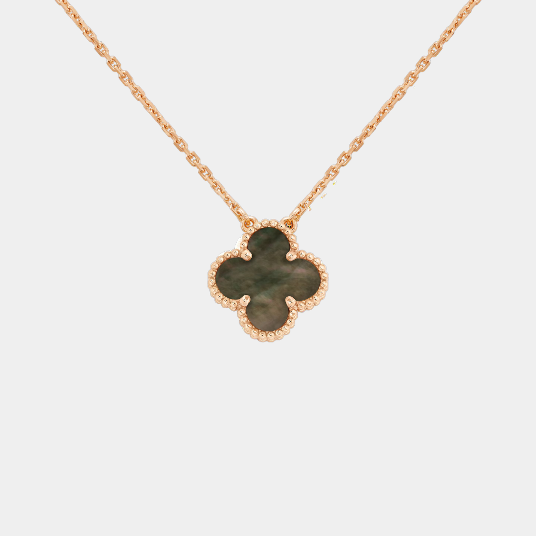 Ella Clover Necklace,18k Gold, Waterproof