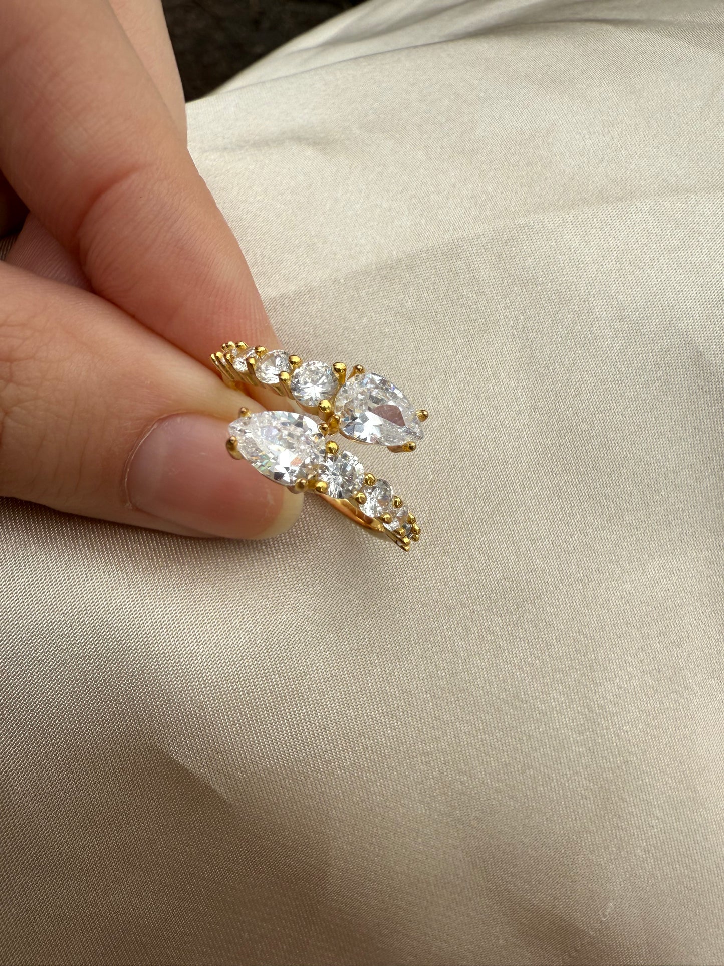 Ella Snake Ring, 925 sterling silver, 18k gold plated