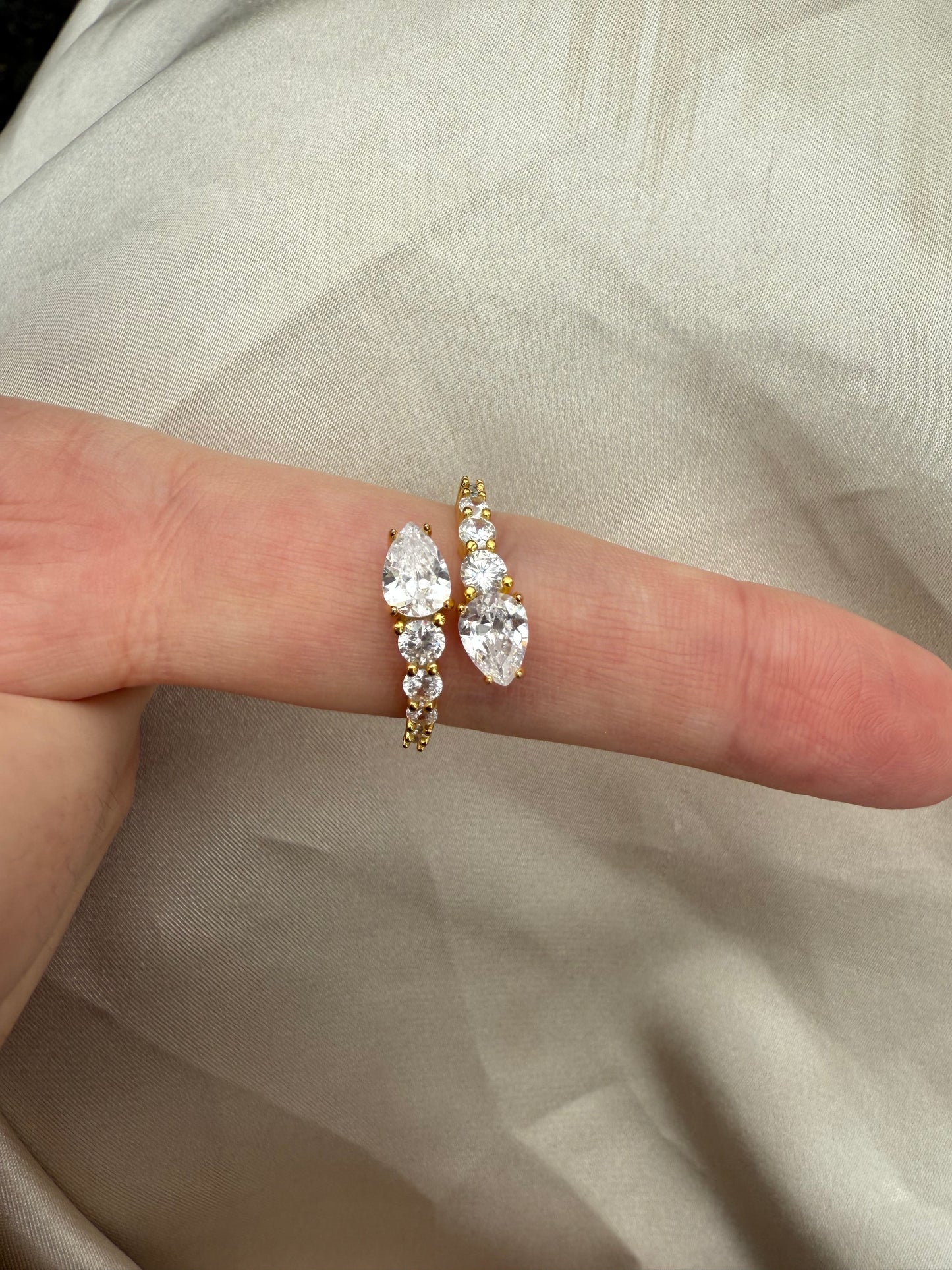 Ella Snake Ring, 925 sterling silver, 18k gold plated
