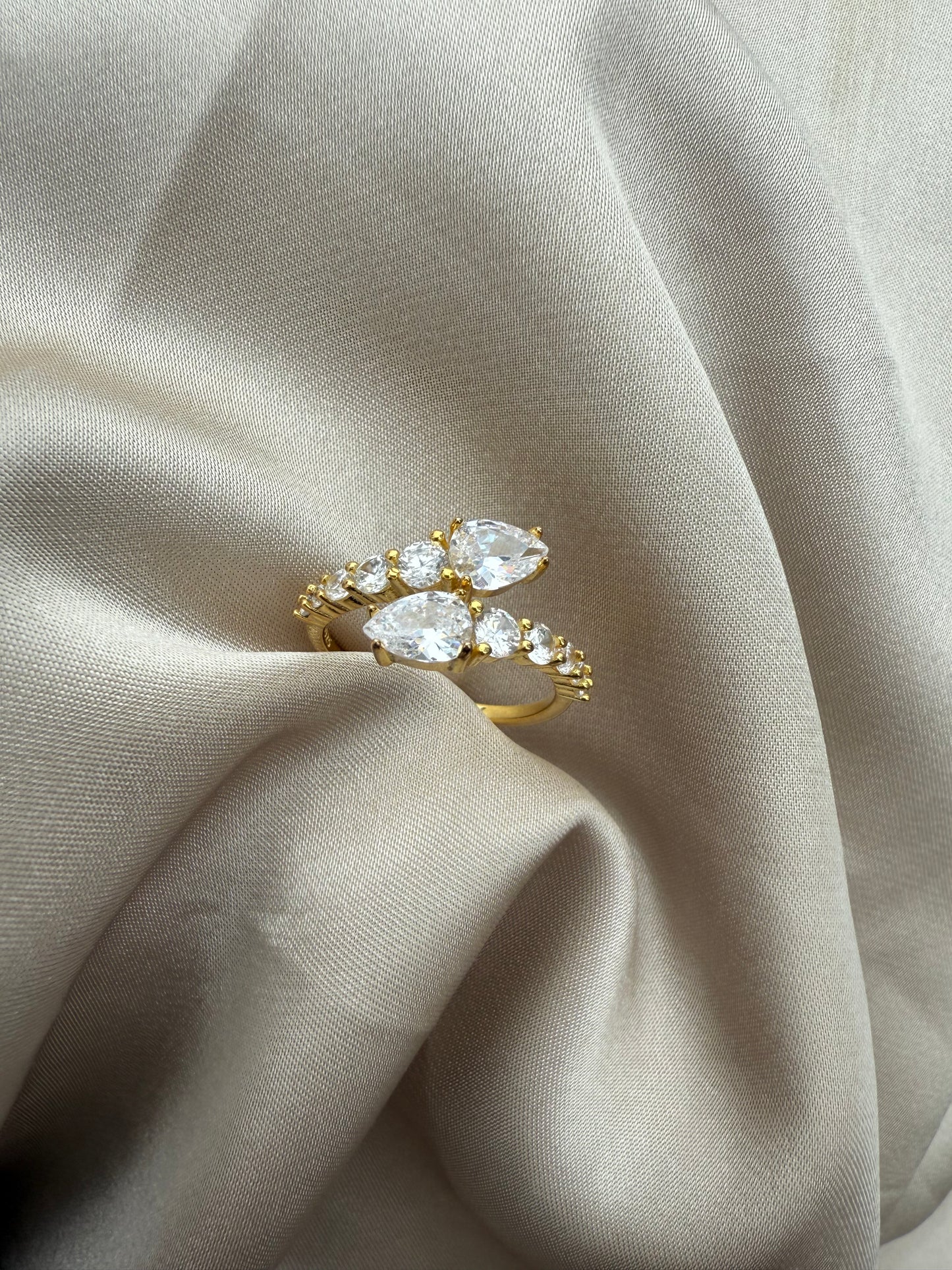 Ella Snake Ring, 925 sterling silver, 18k gold plated
