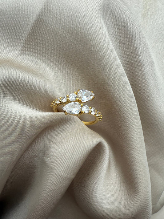 Ella Snake Ring, 925 sterling silver, 18k gold plated