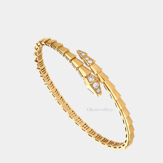 Ella Serpanti Bracelet,18K Yellow Gold Plated, Cubic Zircon