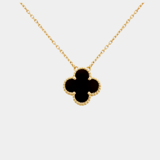 Ella Clover Necklace,18k Gold, Waterproof
